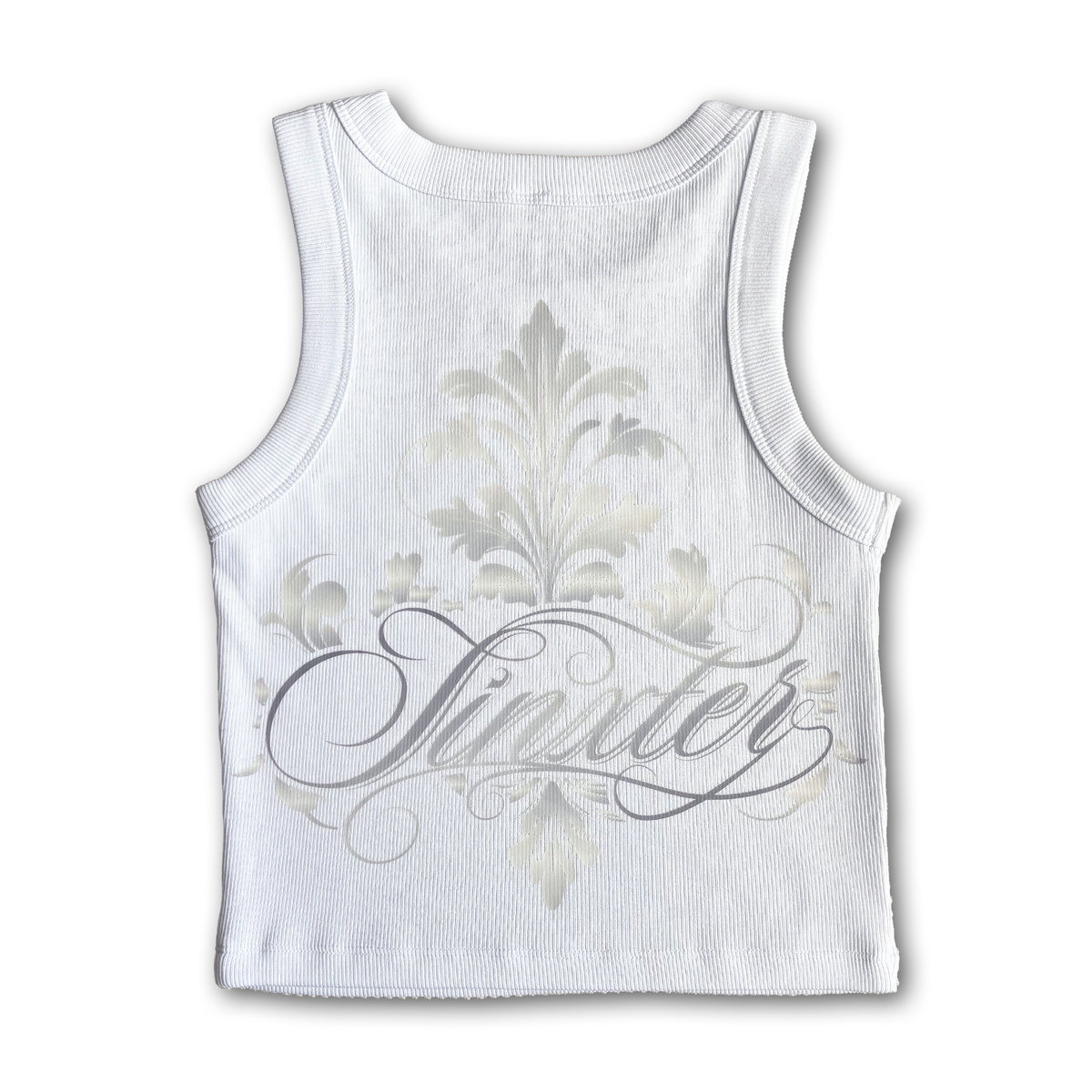 Flourish Script Cropped Tank