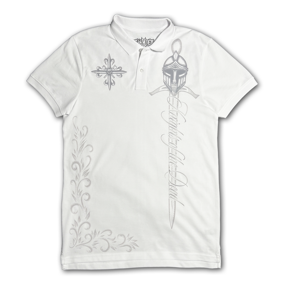 Knights Sword White Polo