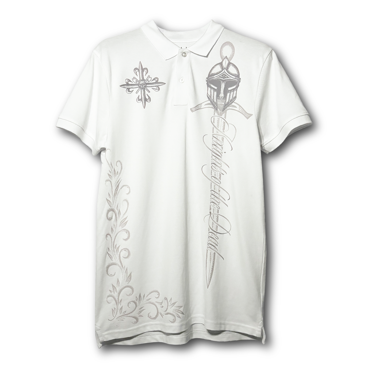 Knights Sword White Polo
